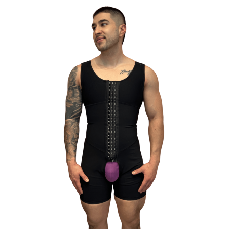 Faja hombre completa postoperatoria media pierna | Alta compresión